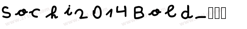 Sochi2014 Bold字体转换